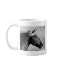 Horse Head Black & White Coffee Mugs