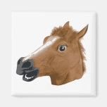 Horse Head Creepy Mask Fridge Magnet