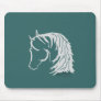 Horse Head in Gray Siloutte Mousepads