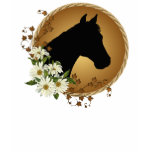 Horse Head Silhouette Ladies Tee t-shirts