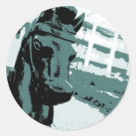 Horse Hitching Post Pop Art Sticker