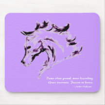 Horse Illustration Mousepad - Dance Quote