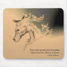 Horse Illustration Mousepad - Dance Quote