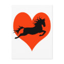 Horse In My Heart (black on red) postcards