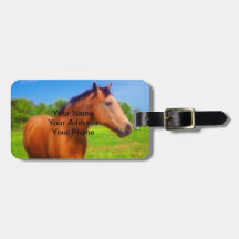 Horse In The Countryside Tags For Luggage