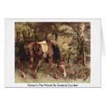 Horse In The Woods By Gustave Courbet cards