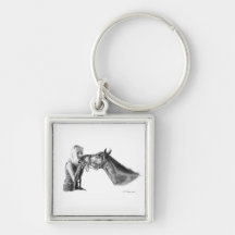 Horse Kisses Key Chain
