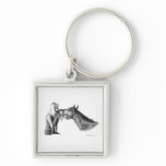 Horse Kisses Key Chain