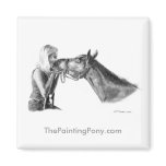 Horse Kisses Fridge Magnet