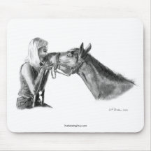 Horse Kisses Mouse Mat