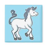 Horse magnet blue