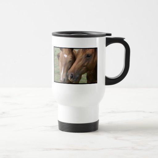 Horse Nuzzle Plastic Travel Mug