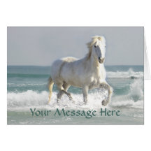 Horse Ocean Beauty Greeting Card