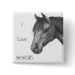 HORSE: PENCIL ART: REALISM buttons