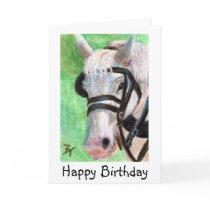 Horse Portrait Birthday Card