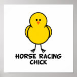 Horse Racing Chick Poster