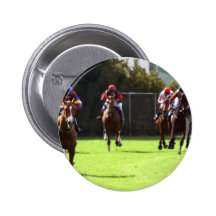 Horse Racing Field Round Button