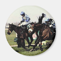 Horse Racing Fridge Magnet