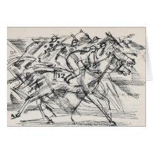 Horse racing greeting cards