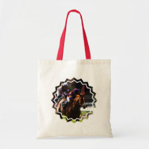 Horse Racing Small Canvas Bag