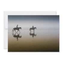 Horse riders at the beach invitations