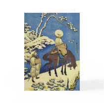 Horse Riders Japanese Holiday Card