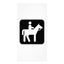 Horse Riding Sign Photo Greeting Card
