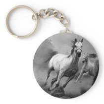 Horse Running Keychain
