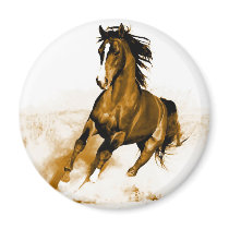 Horse Running Refrigerator Magnet