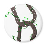 Horse Shoe With Shamrocks magnets