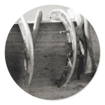 Horse Shoes Round Stickers