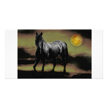 Horse silhouette by Moonlight Photo Card Template