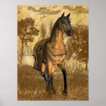 Horse With Blanket Equestrian Print
