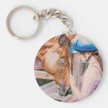 HorseBack Riding Girl and her Horse Animal Lover Key Chain