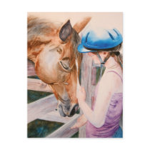 HorseBack Riding Girl & Horse Animal Lover Cards