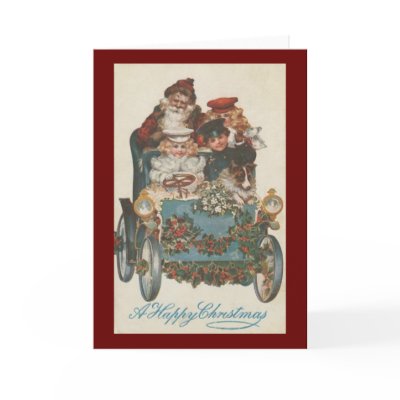 Horseless Carriage Christmas Card by merleon