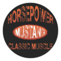 HORSEPOWER MUSTANG stickers