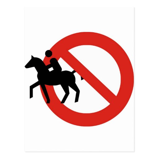 horseriding postcard