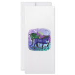 Horses, fantasy coloured on purple background rack cards