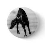 Horses glancing sideways pinback button