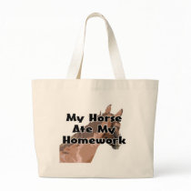 Horses Head - My Horse Ate My Homework Tote Bag