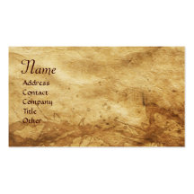 Horses' Hindquarters, Parchment Monogram Business Card