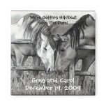 HORSES: HITCHED: MARRIAGE: SAVE DATE MAGNET