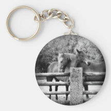 Horses Hugging - Horse Love Photograph Key Chains