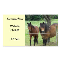 Horses in the Field Business Card Templates