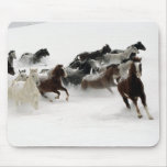 Horses in the snow mousepads