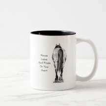 Horses Leave Hoofprints On Your Heart: Pencil Art Coffee Mug