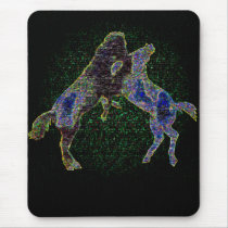 Horses Mousepad Blacklight