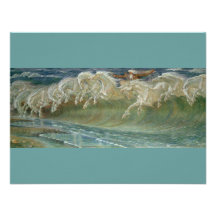 *Horses of Neptune* by Walter Crane Personalised Announcement