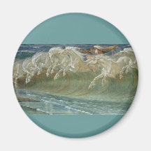 *Horses of Neptune* by Walter Crane Refrigerator Magnet